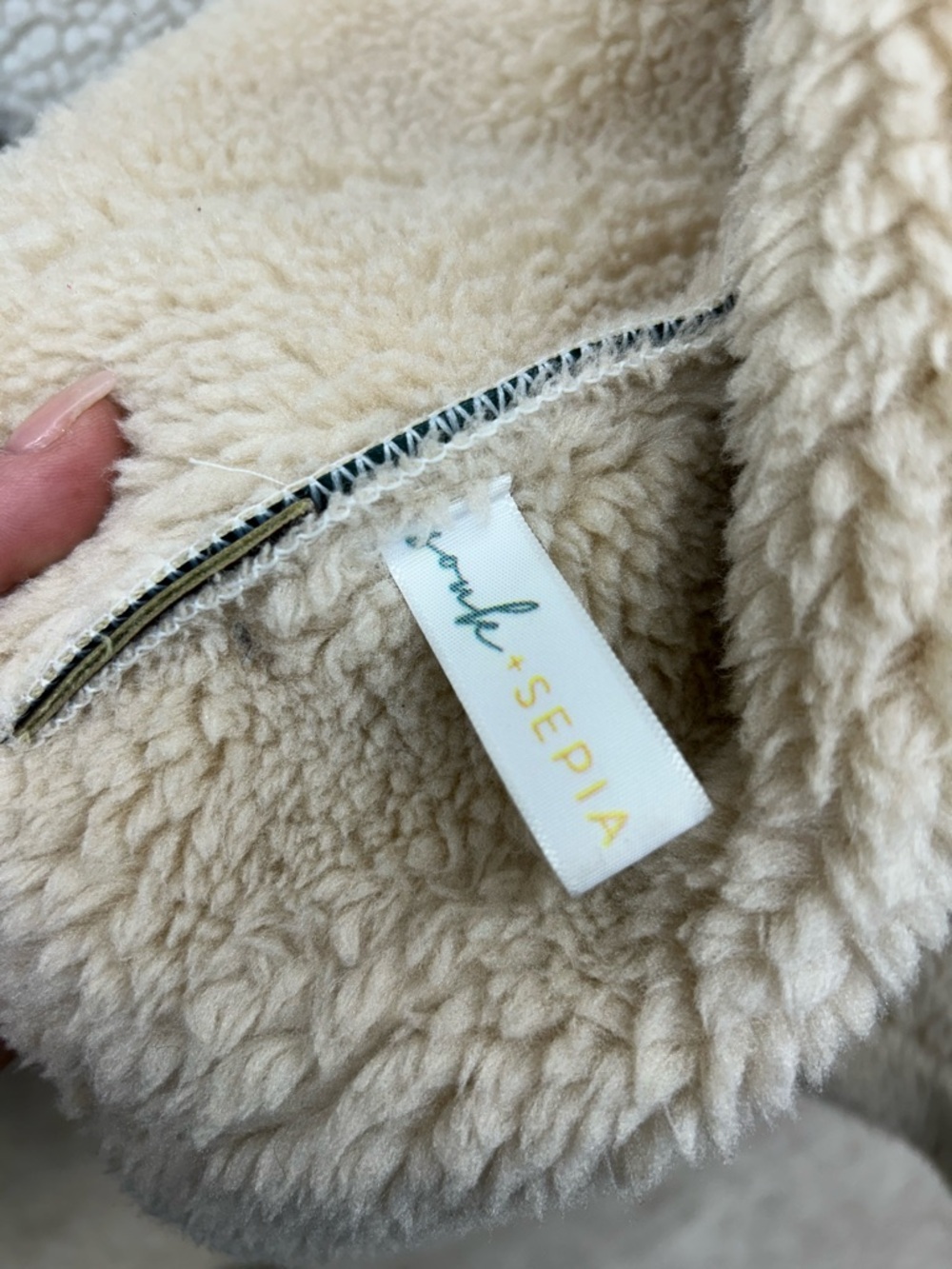 Sepia Label Cream Sherpa Jacket - Cozy Faux Shearling